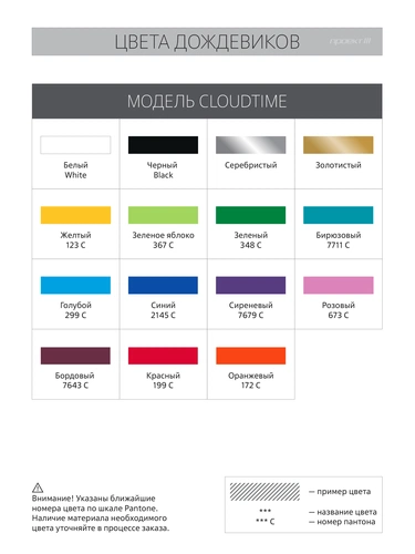 Дождевик-плащ CloudTime с печатью в один цвет на заказ Дождевик-плащ CloudTime с печатью в один цвет на заказ