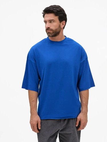 Футболка унисекс оверсайз T1, синяя Футболка унисекс оверсайз T1, синяя