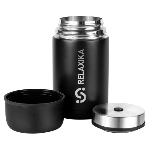 Термос для еды Relaxika 1000, черный Термос для еды Relaxika 1000, черный