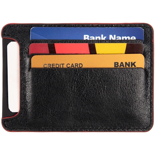 Чехол для карточек Arrival, черный с красным Чехол для карточек Arrival, черный с красным