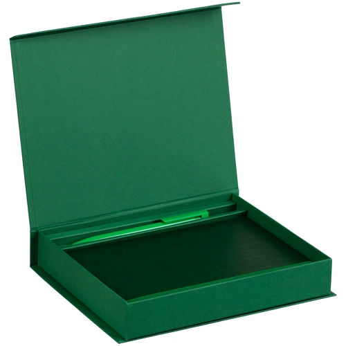 Коробка Duo под ежедневник и ручку, зеленая Коробка Duo под ежедневник и ручку, зеленая