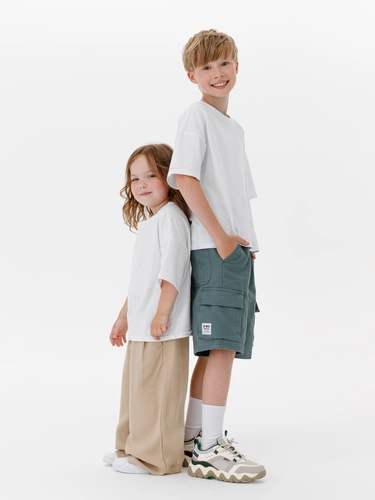 Футболка детская оверсайз Teezer, белая Футболка детская оверсайз Teezer, белая