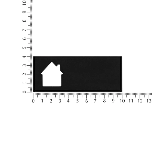 Лейбл из ПВХ с вырубкой «Дом», черный Лейбл из ПВХ с вырубкой «Дом», черный