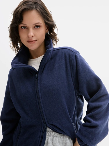 Куртка флисовая унисекс Ben Mac, темно-синяя Куртка флисовая унисекс Ben Mac, темно-синяя