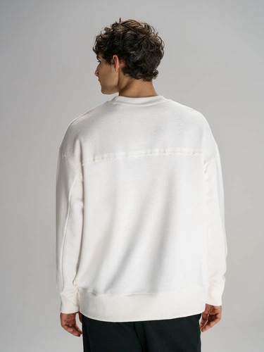 Свитшот оверсайз унисекс Vozduh, молочно-белый Свитшот оверсайз унисекс Vozduh, молочно-белый