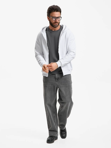 Толстовка унисекс оверсайз Sartoro, белая Толстовка унисекс оверсайз Sartoro, белая