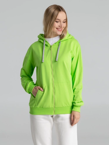 Толстовка на молнии с капюшоном Unit Siverga, зеленое яблоко Толстовка на молнии с капюшоном Unit Siverga, зеленое яблоко