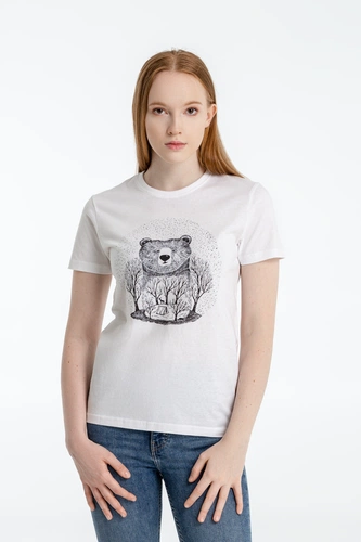 Футболка женская Bear, белая Футболка женская Bear, белая