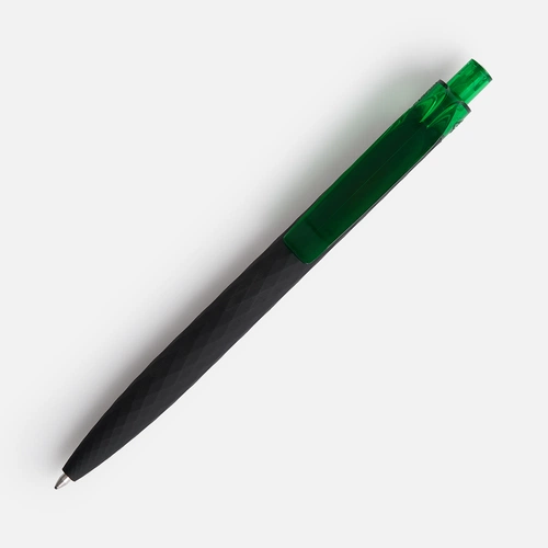 Ручка шариковая Prodir QS01 PRT-T Soft Touch, черная с зеленым Ручка шариковая Prodir QS01 PRT-T Soft Touch, черная с зеленым