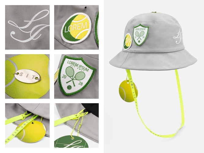 Панама Kosmos, серая с нанесением и кастомизацией Панама Kosmos, серая с нанесением и кастомизацией