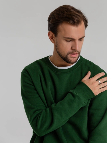 Свитшот унисекс King, темно-зеленый Свитшот унисекс King, темно-зеленый