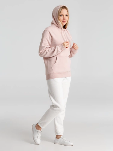 Толстовка с капюшоном унисекс King, розовая Толстовка с капюшоном унисекс King, розовая