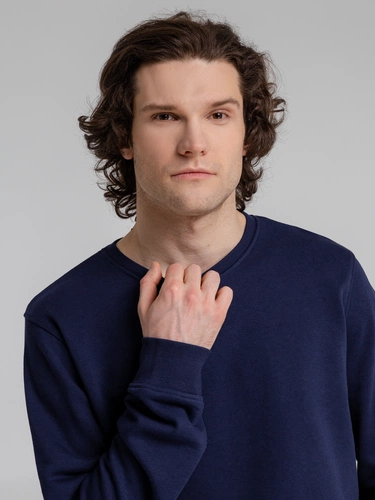 Свитшот унисекс BNC Inspire (Organic), темно-синий Свитшот унисекс BNC Inspire (Organic), темно-синий