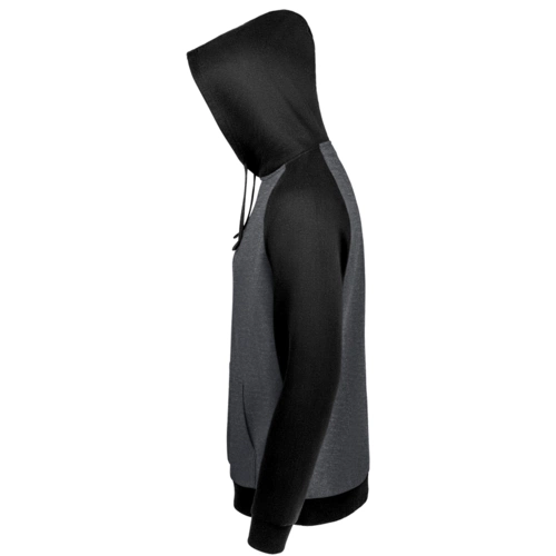 Толстовка унисекс Seattle, темный меланж с черным Толстовка унисекс Seattle, темный меланж с черным