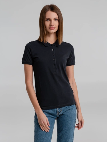 Рубашка поло женская Neptune, темно-синяя Рубашка поло женская Neptune, темно-синяя