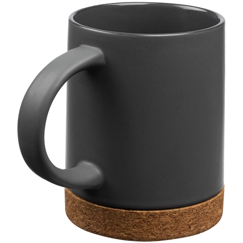 Кружка с пробковой подставкой Corky, серая Кружка с пробковой подставкой Corky, серая