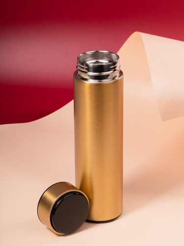 Смарт-бутылка с заменяемой батарейкой Long Therm, золотистая Смарт-бутылка с заменяемой батарейкой Long Therm, золотистая