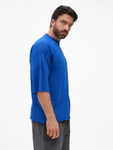 Футболка унисекс оверсайз T1, синяя Футболка унисекс оверсайз T1, синяя