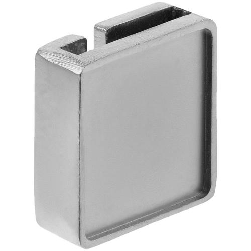 Квадратный шильдик на резинку Epoxi, матовый серебристый Квадратный шильдик на резинку Epoxi, матовый серебристый