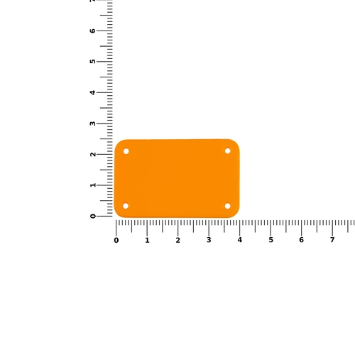 Лейбл из ПВХ Kreta, S, оранжевый неон Лейбл из ПВХ Kreta, S, оранжевый неон