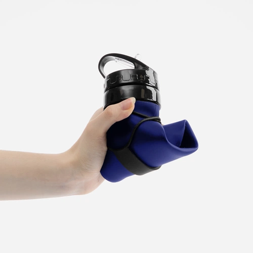 Складная бутылка для воды Langfossen, синяя Складная бутылка для воды Langfossen, синяя