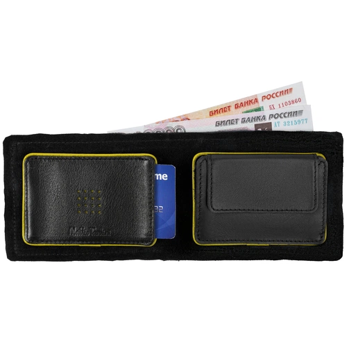 Кошелек Partinico, черный с желтым Кошелек Partinico, черный с желтым