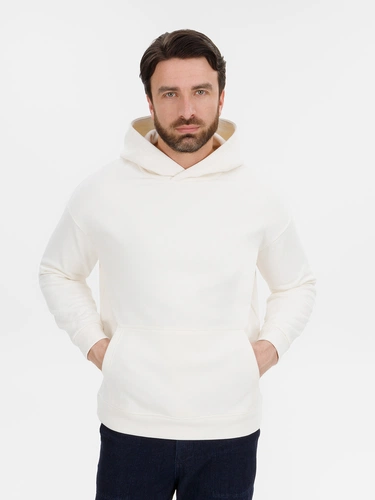 Худи оверсайз унисекс Snuggie, молочно-белое Худи оверсайз унисекс Snuggie, молочно-белое