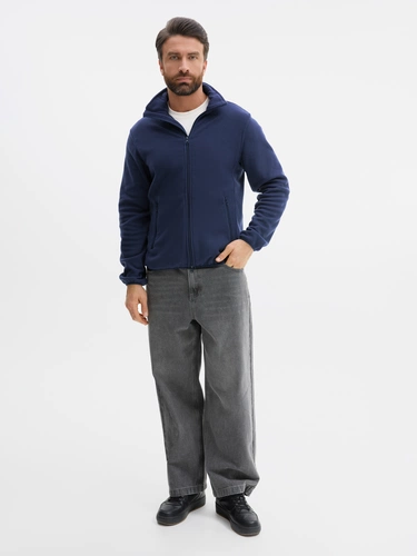 Куртка флисовая унисекс Ben Mac, темно-синяя Куртка флисовая унисекс Ben Mac, темно-синяя