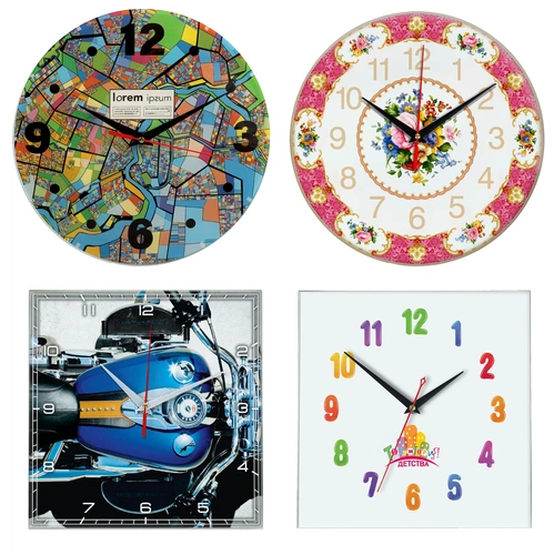 Часы стеклянные на заказ Time Wheel Часы стеклянные на заказ Time Wheel