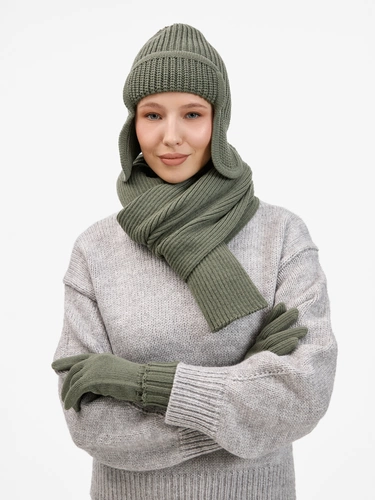 Шарф Catch Match, зеленый (полынь) Шарф Catch Match, зеленый (полынь)