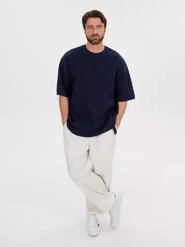 Джемпер с коротким рукавом Siluetti Volumica, темно-синий Джемпер с коротким рукавом Siluetti Volumica, темно-синий