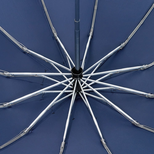 Зонт обратного сложения inLoop с ручкой-карабином, темно-синий Зонт обратного сложения inLoop с ручкой-карабином, темно-синий