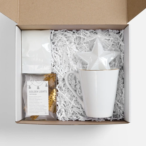 Набор «Планы на счастье», белый с золотистым Набор «Планы на счастье», белый с золотистым