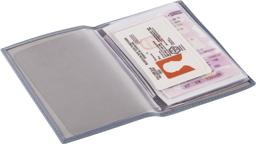 Обложка для автодокументов Twill, серая Обложка для автодокументов Twill, серая