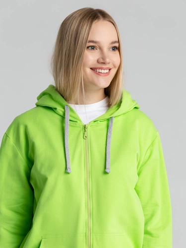 Толстовка на молнии с капюшоном Unit Siverga, зеленое яблоко Толстовка на молнии с капюшоном Unit Siverga, зеленое яблоко