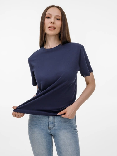 Футболка унисекс T-Bolka 180, темно-синяя Футболка унисекс T-Bolka 180, темно-синяя