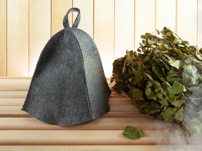 Банная шапка Heat Off, серая Банная шапка Heat Off, серая