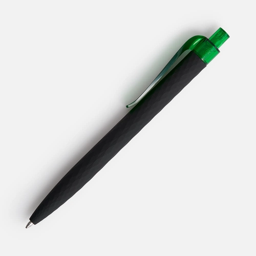 Ручка шариковая Prodir QS01 PRT-T Soft Touch, черная с зеленым Ручка шариковая Prodir QS01 PRT-T Soft Touch, черная с зеленым
