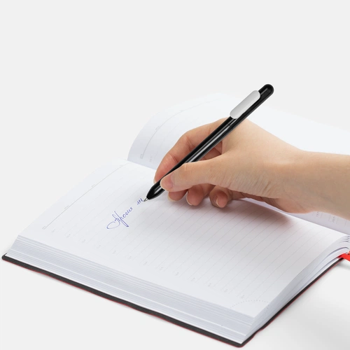 Ручка шариковая Swiper, черная с белым Ручка шариковая Swiper, черная с белым