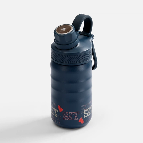 Термобутылка Fujisan 2.0 без логотипа, темно-синяя с УФ-печатью и лазерной гравировкой Термобутылка Fujisan 2.0 без логотипа, темно-синяя с УФ-печатью и лазерной гравировкой