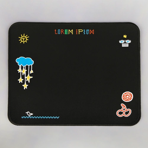 Коврик для мыши Paddo M, черный с DTF-печатью Коврик для мыши Paddo M, черный с DTF-печатью