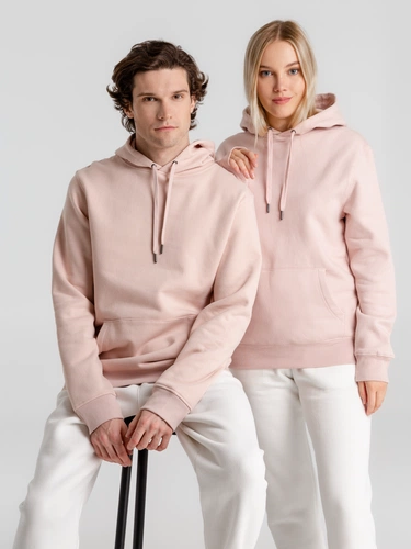 Толстовка с капюшоном унисекс King, розовая Толстовка с капюшоном унисекс King, розовая