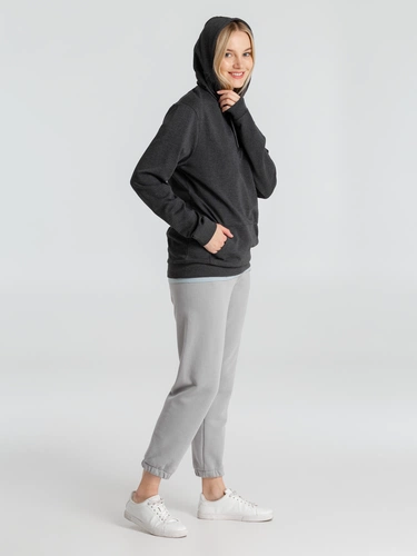 Толстовка с капюшоном унисекс Hoodie, серый меланж (антрацит) Толстовка с капюшоном унисекс Hoodie, серый меланж (антрацит)