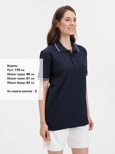 Рубашка поло Virma Stripes, темно-синяя Рубашка поло Virma Stripes, темно-синяя