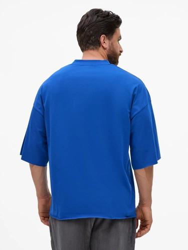 Футболка унисекс оверсайз T1, синяя Футболка унисекс оверсайз T1, синяя