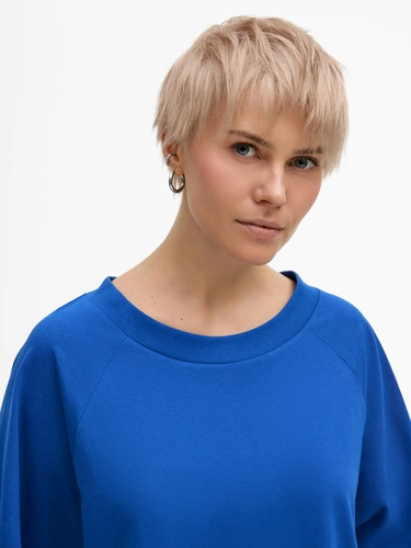 Футболка унисекс оверсайз T2, синяя Футболка унисекс оверсайз T2, синяя