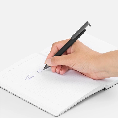 Ручка шариковая Standic с подставкой для телефона, черная Ручка шариковая Standic с подставкой для телефона, черная