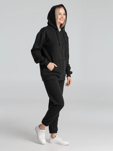 Толстовка на молнии с капюшоном Siverga Heavy 2.0, черная Толстовка на молнии с капюшоном Siverga Heavy 2.0, черная