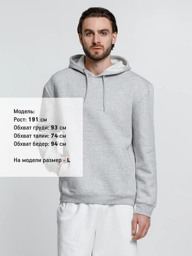 Худи унисекс Phoenix, серый меланж Худи унисекс Phoenix, серый меланж