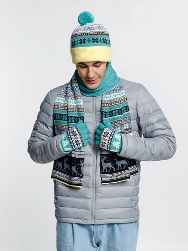 Шапка Mirakler, зеленая с желтым Шапка Mirakler, зеленая с желтым